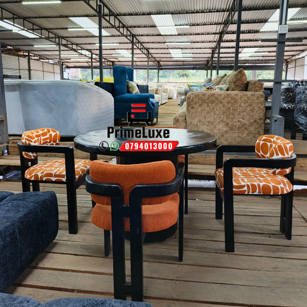 The Terra Abstract 4-Seater Circular Dining - Image 2