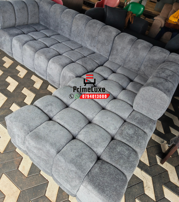 Modern Grey Modular bubble L-Shaped Sofa - Image 3
