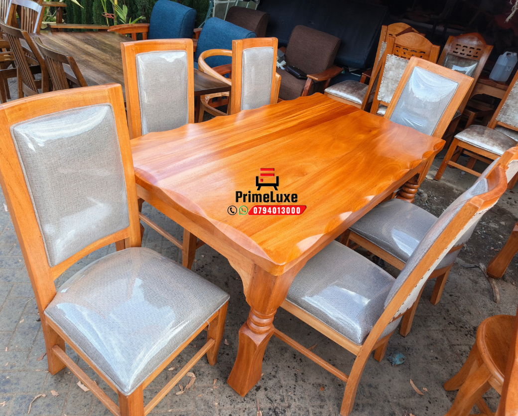 Premium 6-Seater Solid Hardwood Dining Set