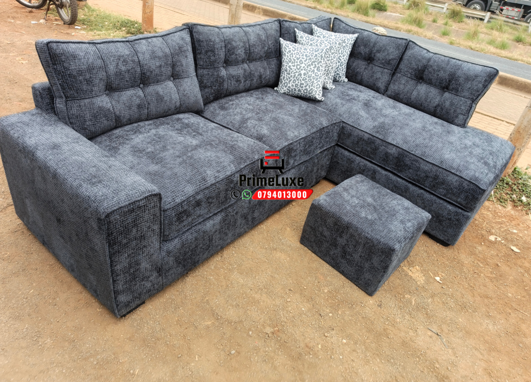 6 seater vogue fabric L-shape sofa - Image 3
