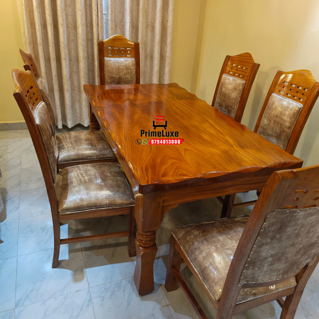 Solid mahogany 6 seater dining set